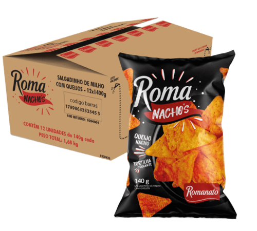 Caixa de Tortilhas Queijo Nacho 140g