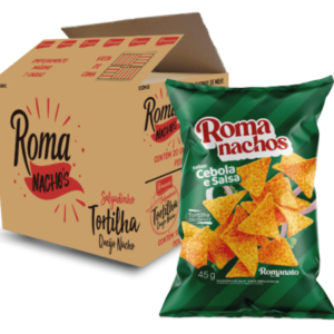 Caixa de Tortilhas Cebola e Salsa 45g