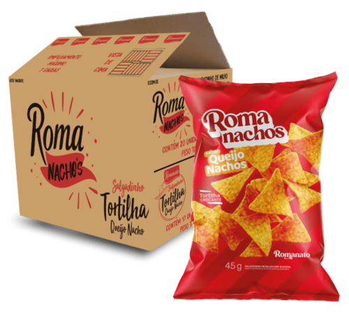 Caixa de Tortilhas Queijo Nacho 45g