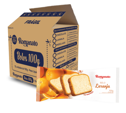 Caixa de Bolo de Laranja 100g