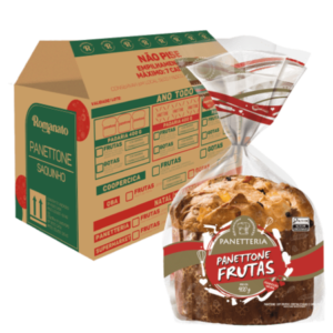 Caixa de Panettone Frutas Cristalizadas Saquinho 400g Disponível o ano todo