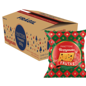 Caixa de Panettone Frutas Cristalizadas Flowpack 300g
