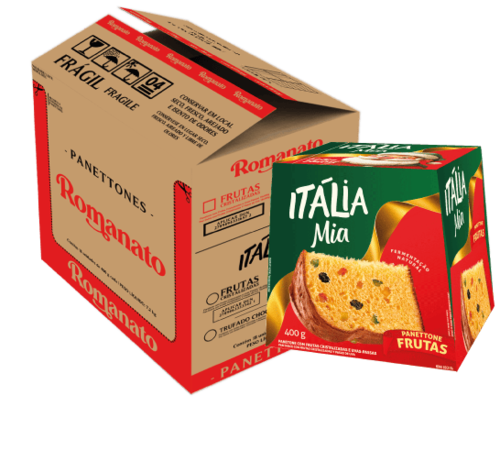 Caixa de Panettone Itália Frutas Cristalizadas 400g