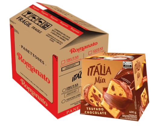 Caixa de Panettone Chocolate trufado 400g