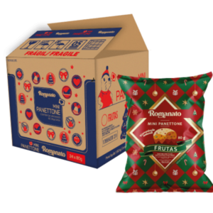 Caixa de mini panettones Frutas Cristalizadas Flowpack