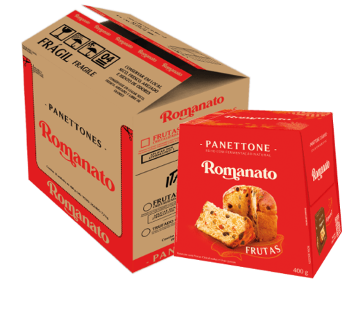 Caixa de panettone romanato frutas 400g