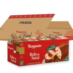 Caixa c/20 Unidades de Bolo de Natal 200g | Romanato
