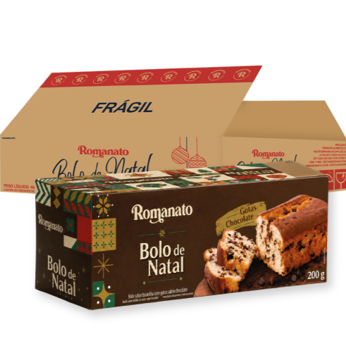 Caixa c/20 Unidades de Bolo de Natal 200g | Romanato - Imagem 2