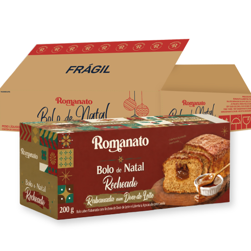 Caixa c/20 Unidades de Bolo de Natal 200g | Romanato - Imagem 3