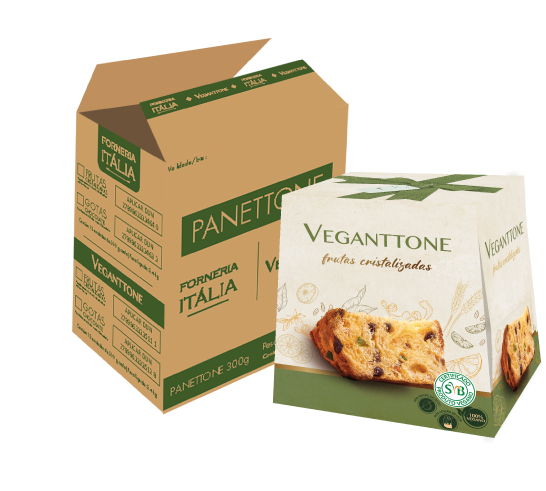 Caixa c/18 Unidades de Panettones 300g Veganttone