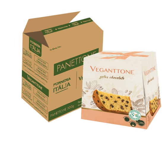 Caixa c/18 Unidades de Panettones 300g Veganttone - Imagem 2